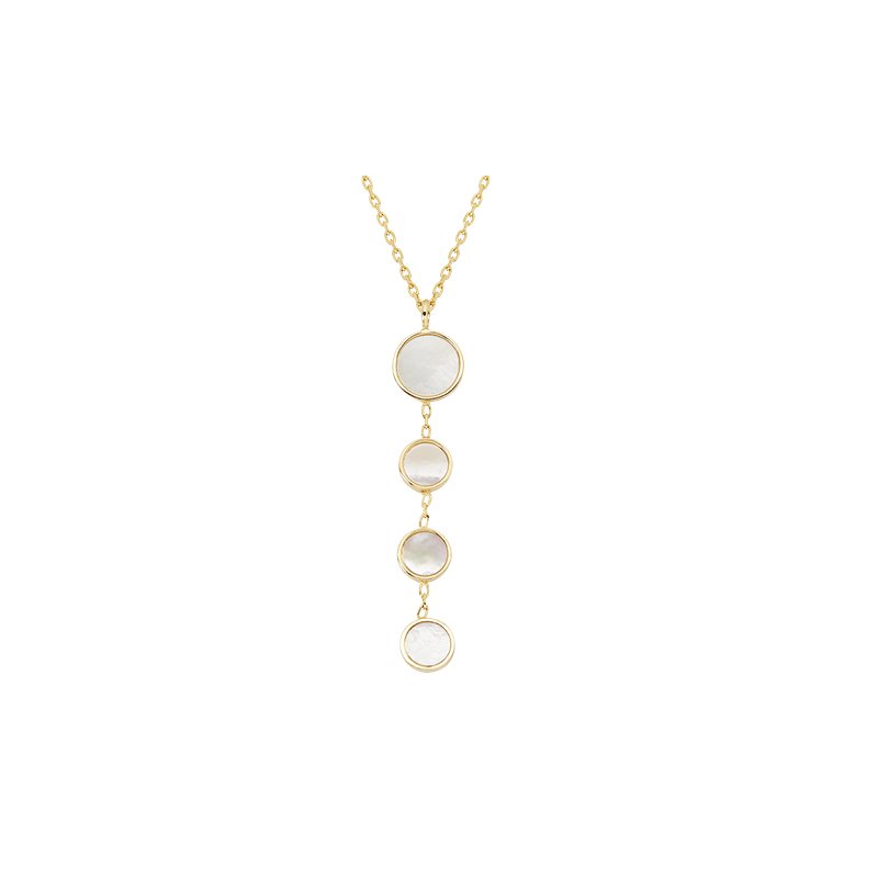 Honora 14ky Gold Circle Triple Lariat Necklace