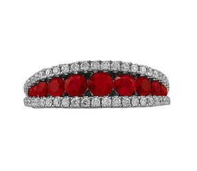 Fine Jewelry - Graduated Ruby and Diamond Ring